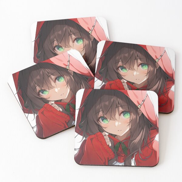 Item preview, Cute anime girl with hood designed and sold by PawPrintsCo.