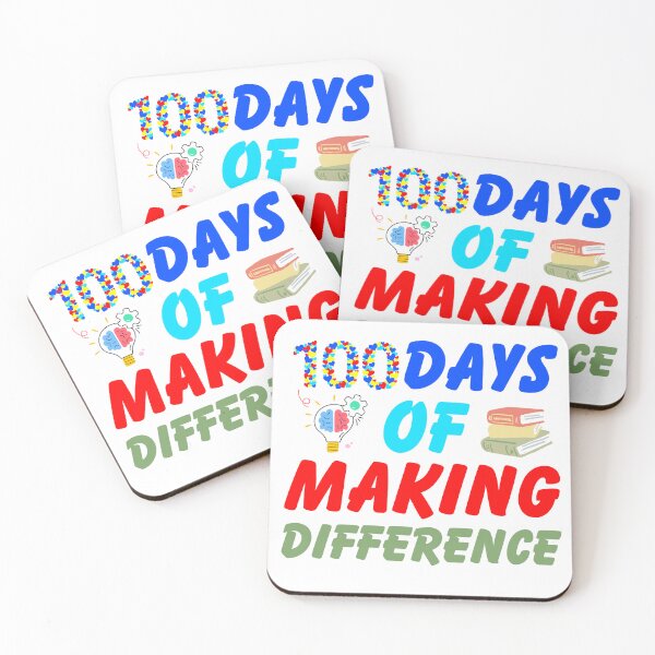 Item preview, 100 Days Of Making Difference 100th Day Of School Teacher designed and sold by DashBliss.