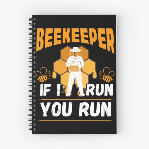 Item preview, funny  Beekeeper t If I Run You Run , retro Beekeeper Gift designed and sold by Micro-dose.