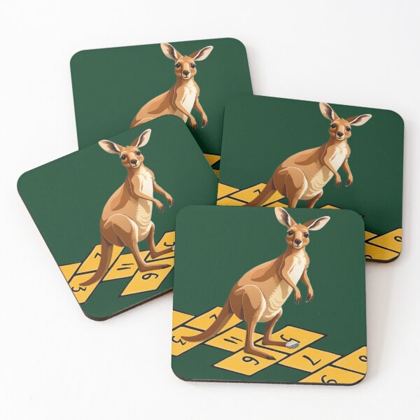 Item preview, Kangaroo playing hopscotch. designed and sold by Ciervo Primavera.