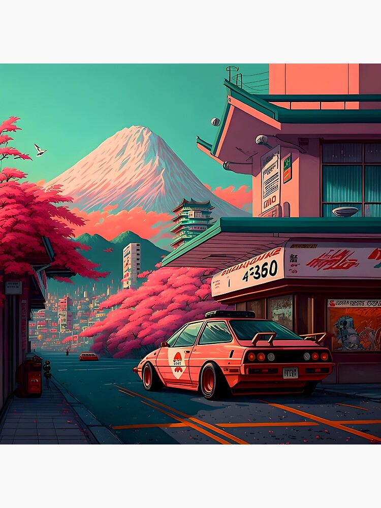 Aperçu 3 sur 3. Poster avec l'œuvre Car in Japan créée et vendue par after5.