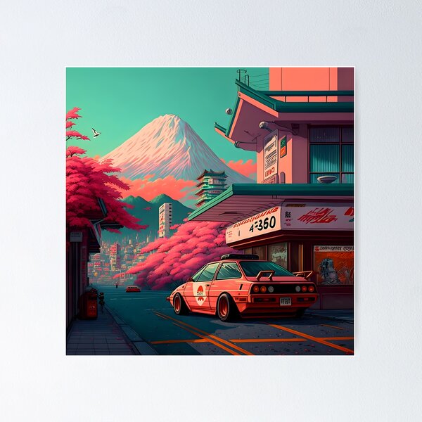 Car in Japan Poster