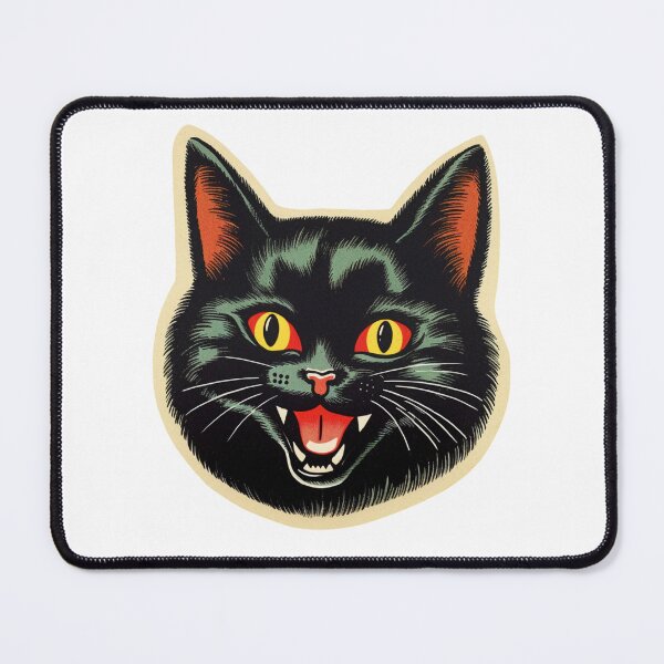 Item preview, Vintage Kitsch Lucky Black Creepy Cat designed and sold by KitschNCountry.