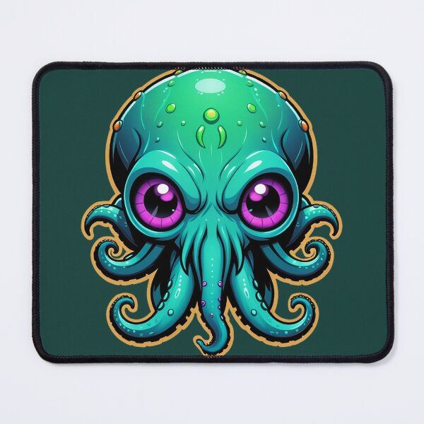 Item preview, Tiny Cthulhu Head with Purple Eyes designed and sold by TechnoWhimsy.