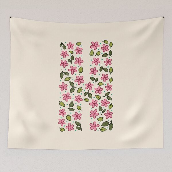 Aperçu de l'œuvre Lettre monogramme floral H créée et vendue par srsig designs.