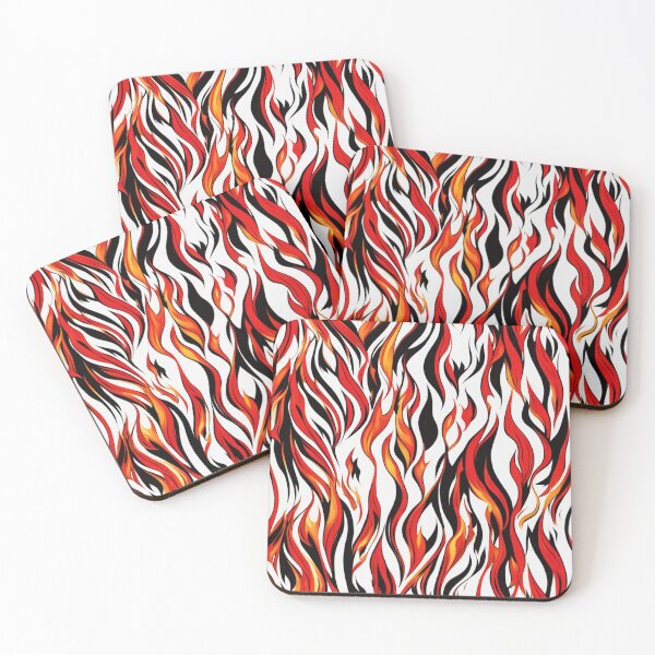 Item preview, Abstract Red and Black Flames Pattern designed and sold by calibrit.