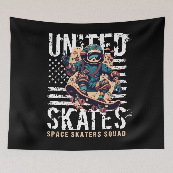 Item preview, Astronaut Boardskating American Flag Vintage Design for Men Women designed and sold by DAMOTAmagazine.