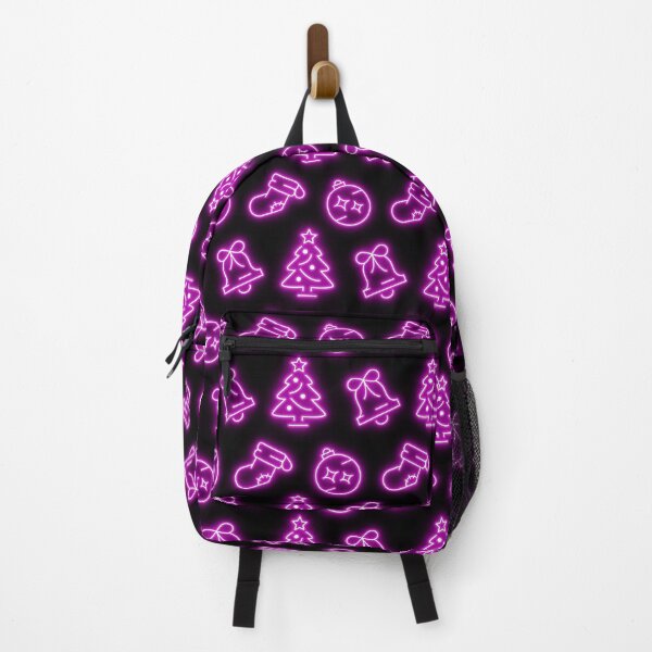 Item preview, Neon Pink Christmas on Black designed and sold by Pixels2Patterns.