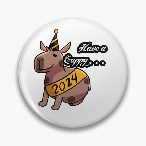Item preview, Joyful New Year Capybara Sticker - Start the Celebration with Cuteness! designed and sold by thepapercat.