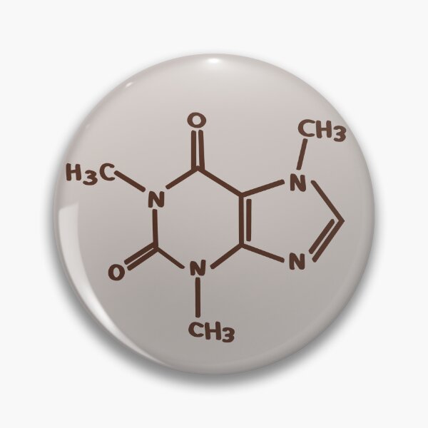 Item preview, Coffee Colored Caffiene Molecule designed and sold by specimentality.