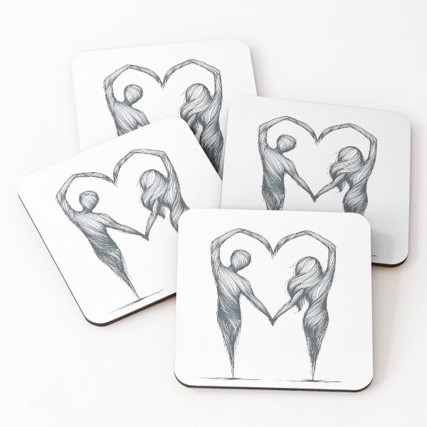 Item preview, Woman and Man Heart Line Art designed and sold by HcnDesigner.