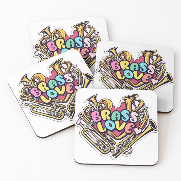 Item preview, Brass Love - Heart-Shaped Brass Instruments with Quote designed and sold by NiftyWrx.