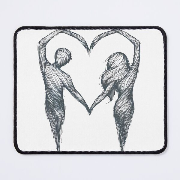 Item preview, Woman and Man Heart Line Art designed and sold by HcnDesigner.