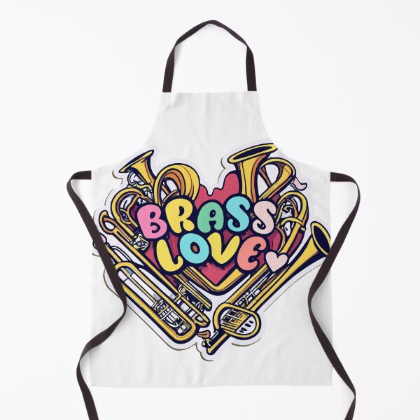 Item preview, Brass Love - Heart-Shaped Brass Instruments with Quote designed and sold by NiftyWrx.
