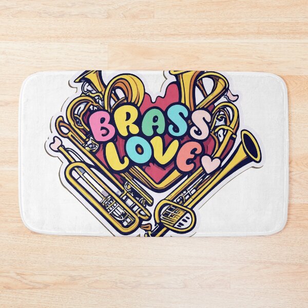 Item preview, Brass Love - Heart-Shaped Brass Instruments with Quote designed and sold by NiftyWrx.