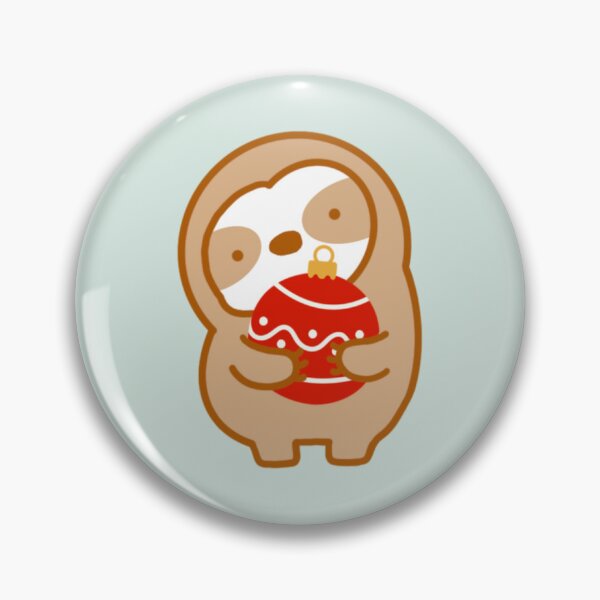 Item preview, Cute Christmas Red Ornament Sloth designed and sold by theslothinme.