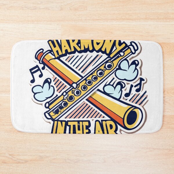Item preview, Harmony in The Air - Flutes & Musical Staff designed and sold by NiftyWrx.