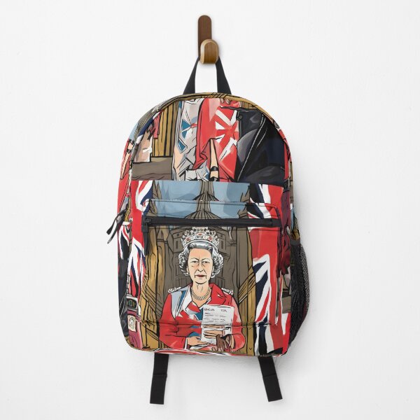 Item preview, Regal Embrace of Sovereign Legacy- Queen Elizabeth II and the Magna Carta Pop Art Dynamic Hues designed and sold by OlfactoART Studio.