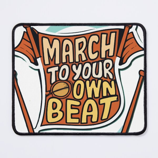 Item preview, March to Your Own Beat - Drumstick Parade Banner Illustration designed and sold by NiftyWrx.
