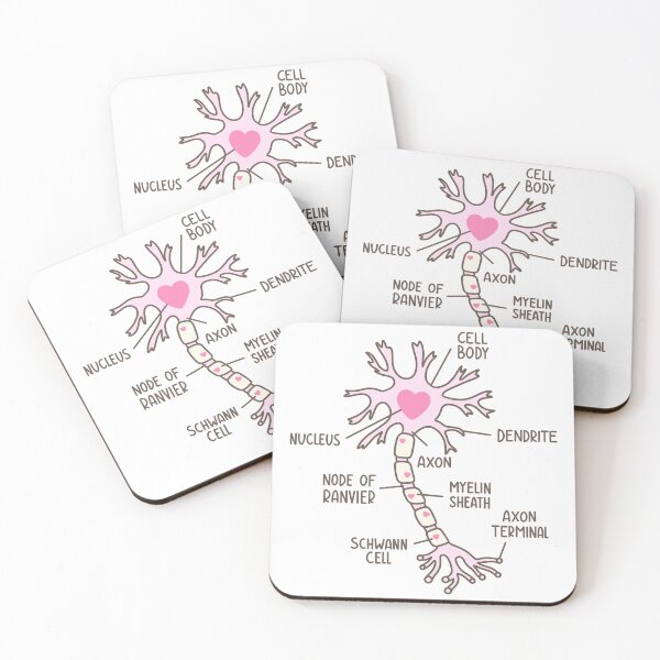 Item preview, Neuron Diagram Heart Pink Brown designed and sold by SofiaSava01.