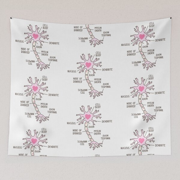 Item preview, Neuron Diagram Heart Pink Brown designed and sold by SofiaSava01.