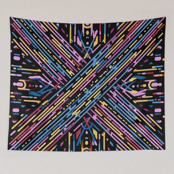 Item preview, Cyber Rainbow Lines Artwork designed and sold by Collision19.