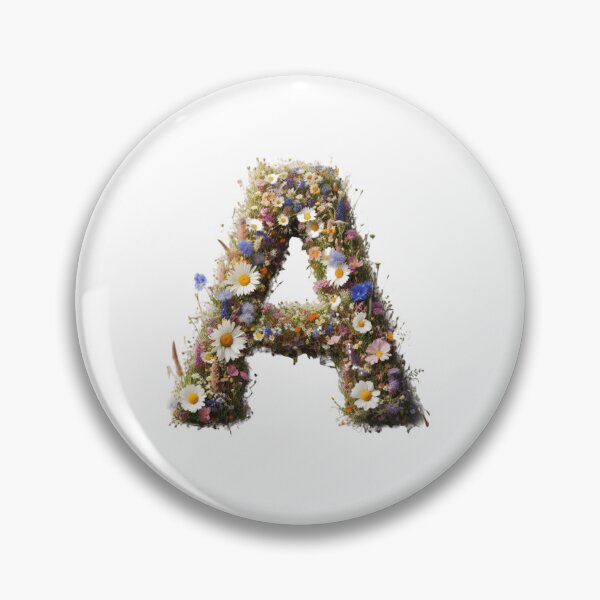 Item preview, LETTER A, capital A, Wild flowers designed and sold by erkabees.