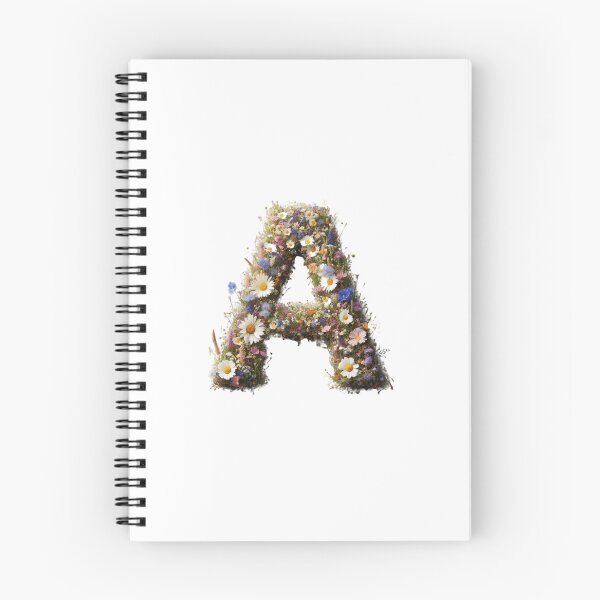 Item preview, LETTER A, capital A, Wild flowers designed and sold by erkabees.