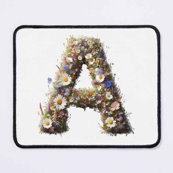 Item preview, LETTER A, capital A, Wild flowers designed and sold by erkabees.