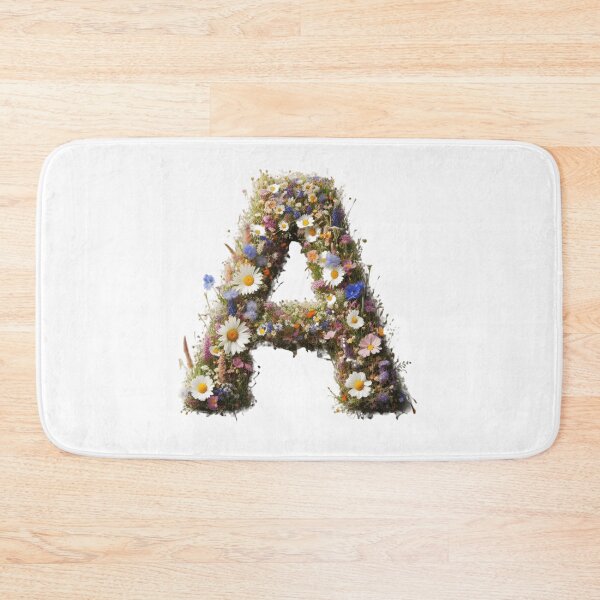 Item preview, LETTER A, capital A, Wild flowers designed and sold by erkabees.