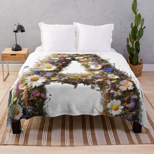 Item preview, LETTER A, capital A, Wild flowers designed and sold by erkabees.