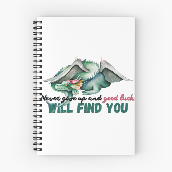 Item preview, Never give up and good luck will find you - Falkor a Luck Dragon designed and sold by Babinooart.