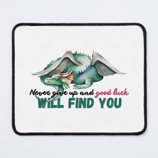 Item preview, Never give up and good luck will find you - Falkor a Luck Dragon designed and sold by Babinooart.