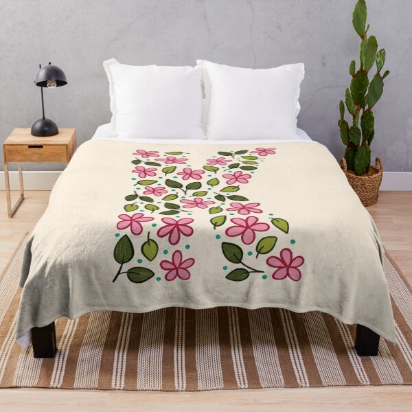 Aperçu de l'œuvre Lettre monogramme floral K créée et vendue par srsig designs.
