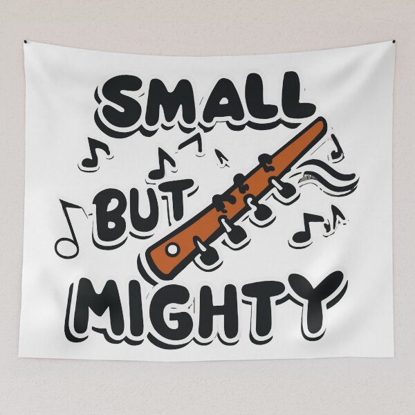 Item preview, Minimalist Piccolo Flute 'Small but Mighty' Motif designed and sold by NiftyWrx.