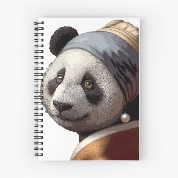 Artikelvorschau, Panda mit dem Perlenohrring entworfen und verkauft von Art Dila Studio.