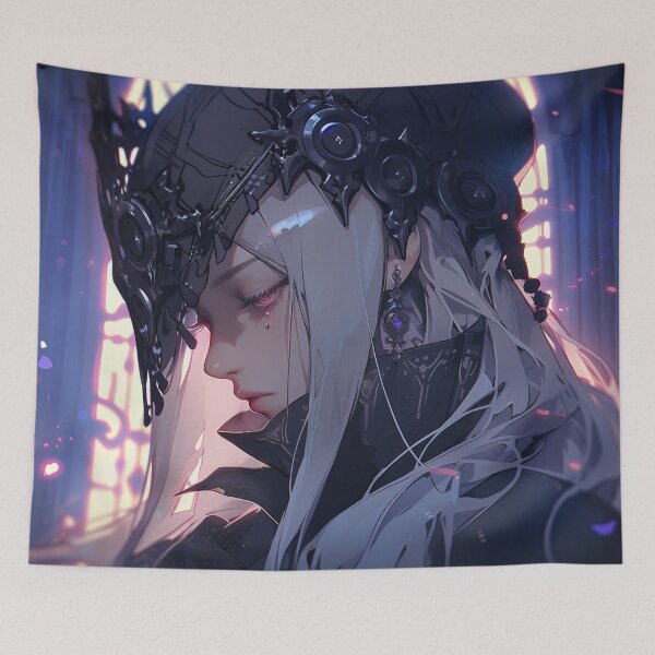 Item preview, Futuristic Sci-Fi Goth Anime Girl designed and sold by bubblegoth.