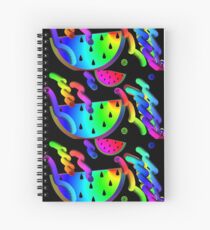 80er funky Wassermelone und 3D Squiggles Spiralblock