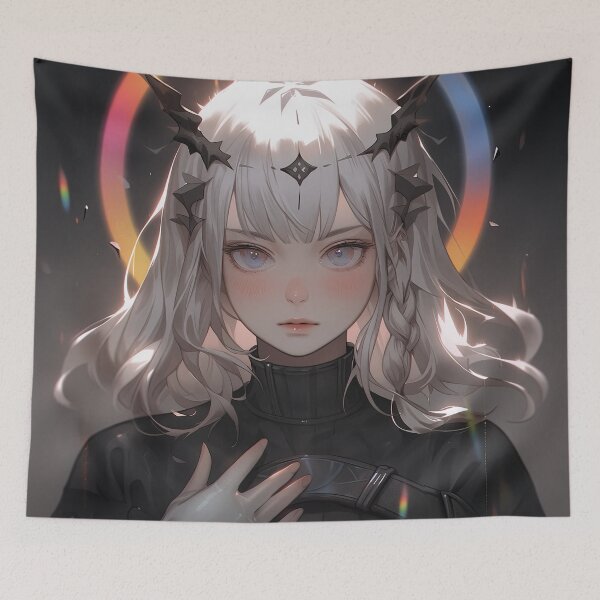 Item preview, Celestial Lunar Priestess Anime Girl designed and sold by bubblegoth.