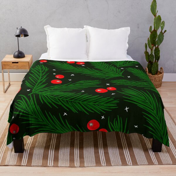 Item preview, Winter Pine Branches With Red Berries Colorful Pattern designed and sold by DEC02.
