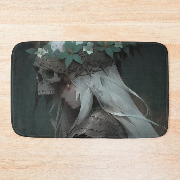 Item preview, Skull Headdress Gothic Fantasy Anime Girl designed and sold by bubblegoth.