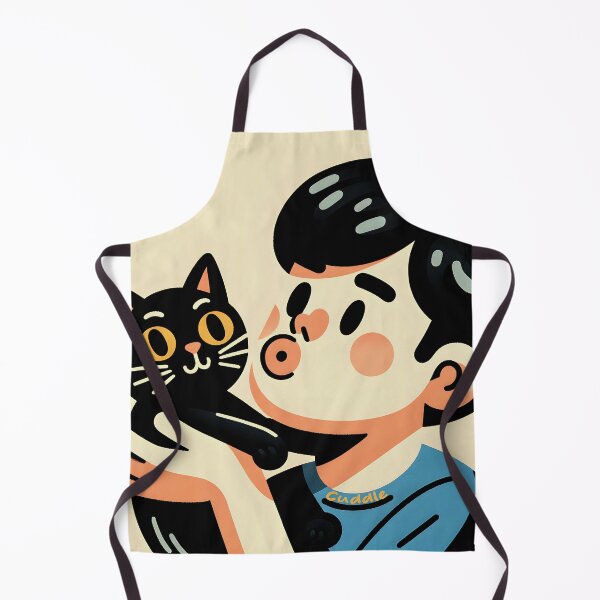 Item preview, Boy's Best Friend Black Cat Illustration designed and sold by inkArtistryfine.