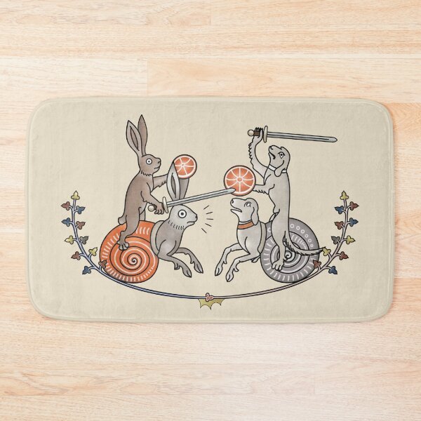 Item preview, Medieval Marginalia Rabbits vs Dogs designed and sold by MargiKnights.