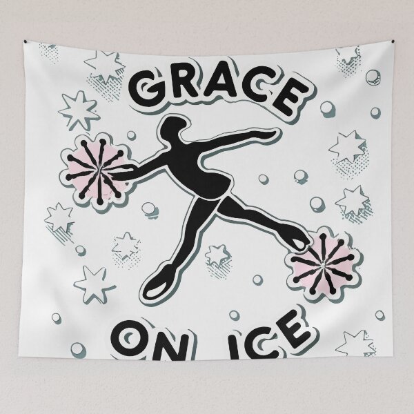 Item preview, Grace on Ice - Figure Skater in Motion Comic Style designed and sold by NiftyWrx.