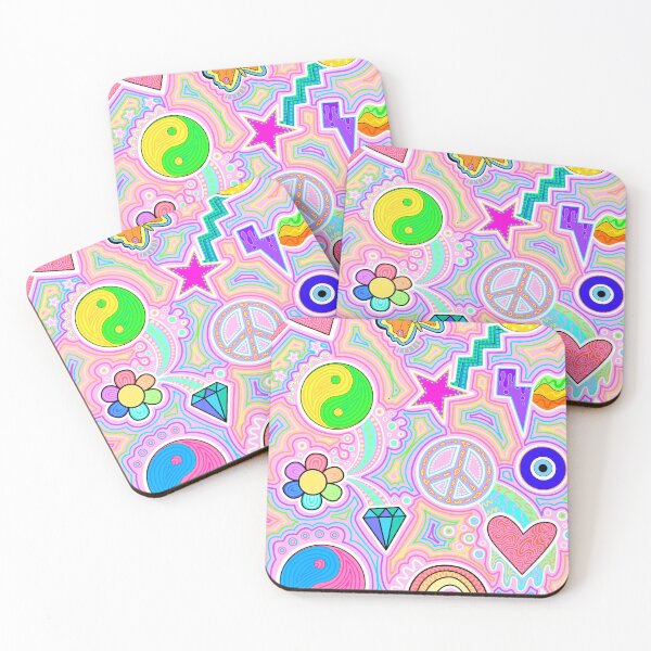 Item preview, Pink Colorful Psychedelic Collage designed and sold by mheavnercreative.