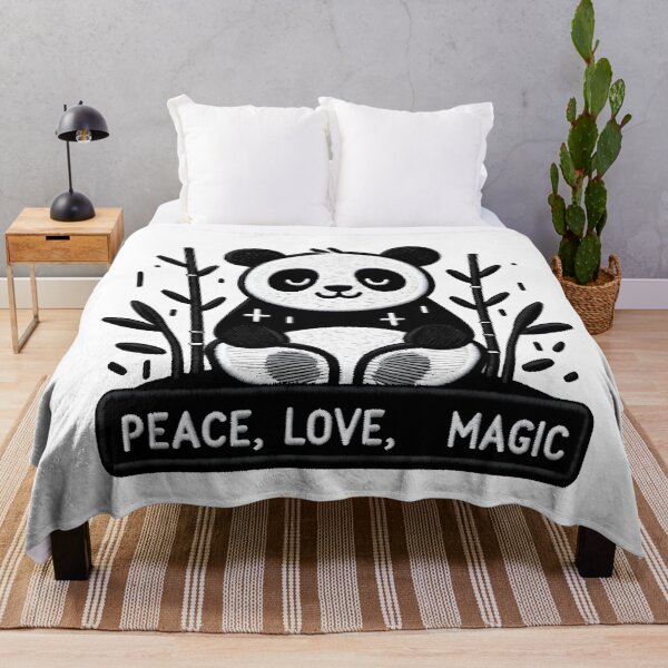 Item preview, Zen Panda Embroidery Patch - Peace, Love, Magic designed and sold by #Adulting Central.