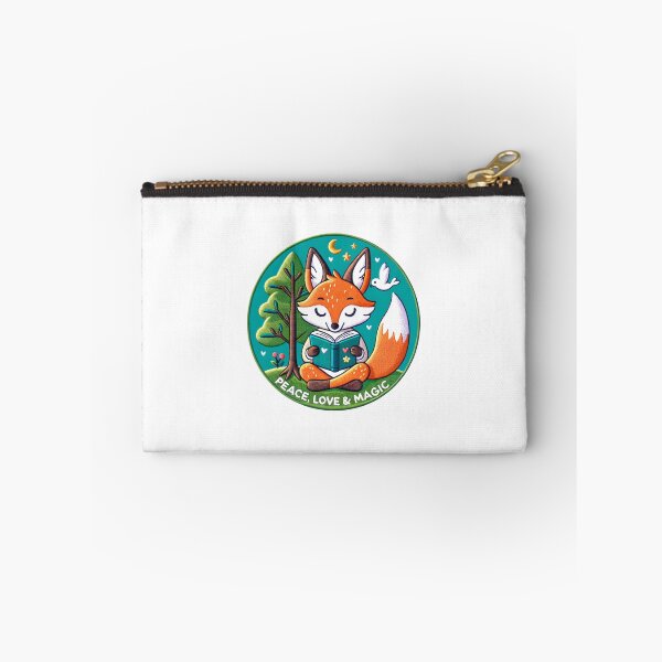 Item preview, Reading Fox Embroidery Patch - Peace, Love & Magic designed and sold by #Adulting Central.