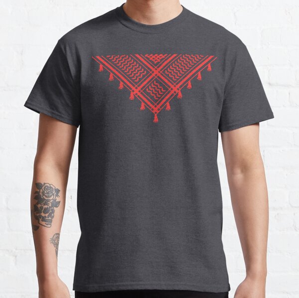 Item preview, kufiya t-shirt, Palestinian Keffiyeh كوفية فلسطينية,Palestinian Keffiyeh Palestine Map Tatreez Pattern designed and sold by TellaShop.