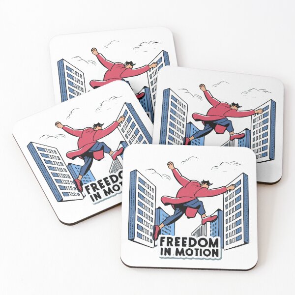 Aperçu de l'œuvre Liberté en mouvement - Illustration de style bande dessinée d'athlète freerunning créée et vendue par NiftyWrx.