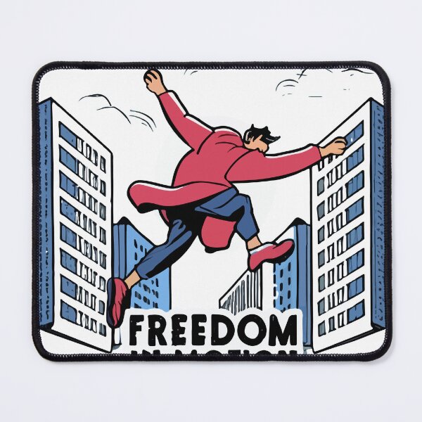 Item preview, Freedom in Motion - Freerunning Athlete Comic Style Illustration designed and sold by NiftyWrx.